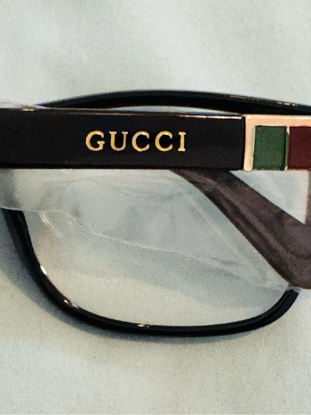 Gucci 8081 Black 52/15/135 Eyeglass Frame/Gucci Eyeglass case/Pouch & cloth - Picture 6 of 10